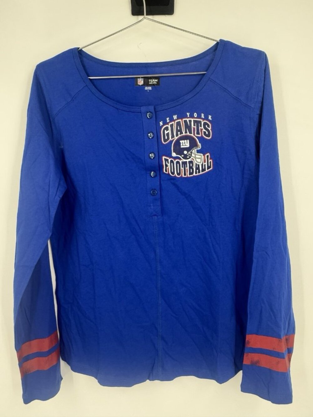 Women’s New York Giants Long Sleeve T-Shirt Blue Size Large